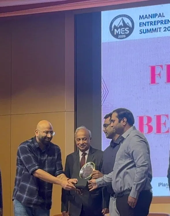 PharmIT receiving the Best Startup award at the Manipal Entrepreneurship Summit 2026